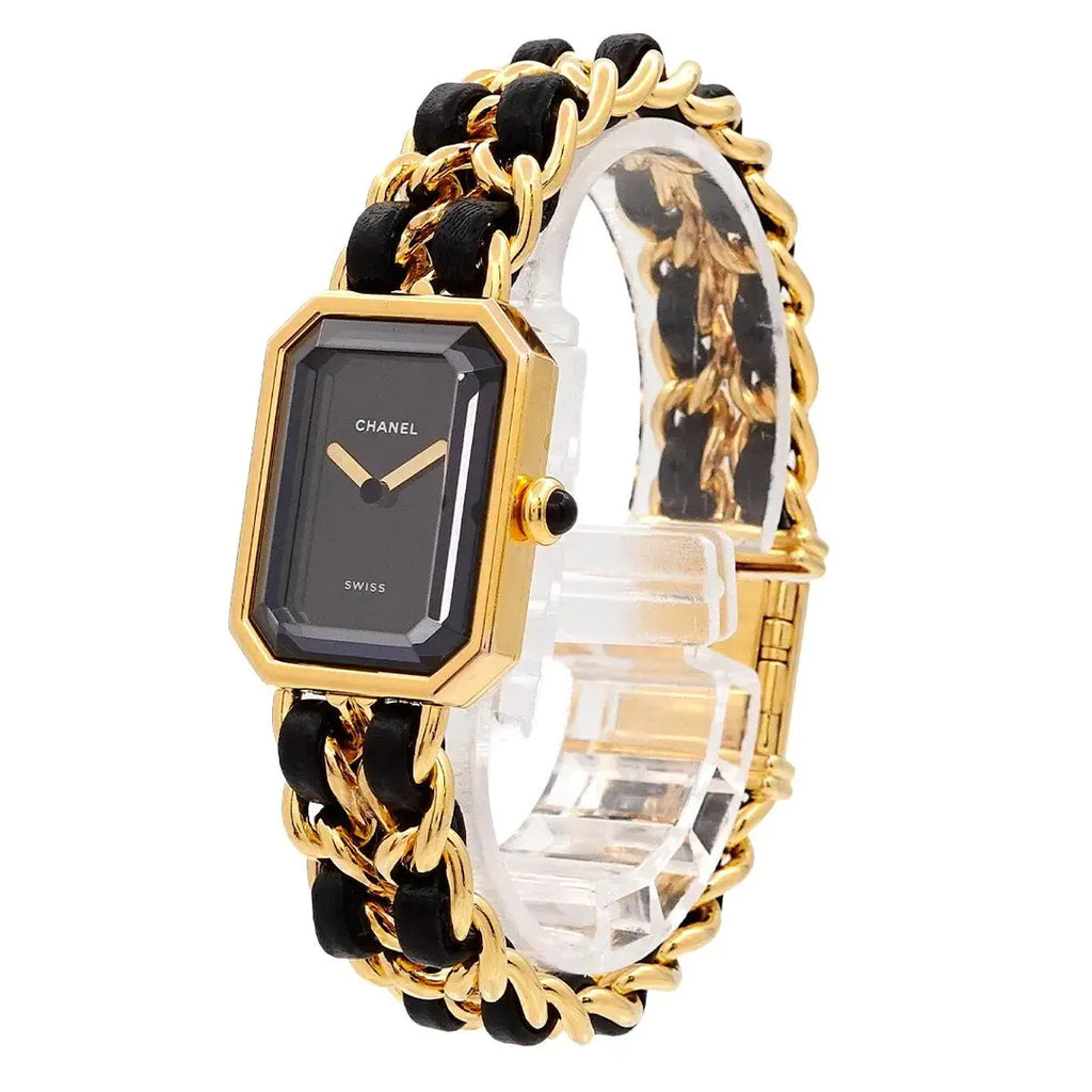 CHANEL Premiere Size L H0001 Vintage Quartz Black Dial Ladies Watch 90276527