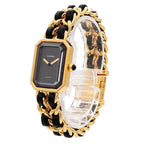 CHANEL Premiere Size L H0001 Vintage Quartz Black Dial Ladies Watch 90276527