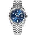 Rolex Datejust 41 Blue Index Stick Dial Fluted Bezel Stainless Steel Jubilee Bracelet