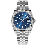 Rolex Datejust 41 Blue Index Stick Dial Fluted Bezel Stainless Steel Jubilee Bracelet