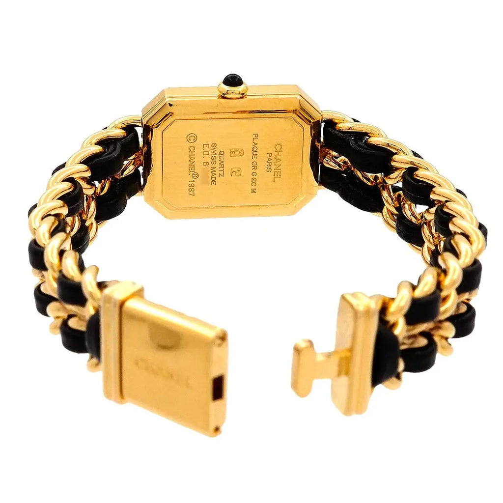 CHANEL Premiere Size L H0001 Vintage Quartz Black Dial Ladies Watch 90276527