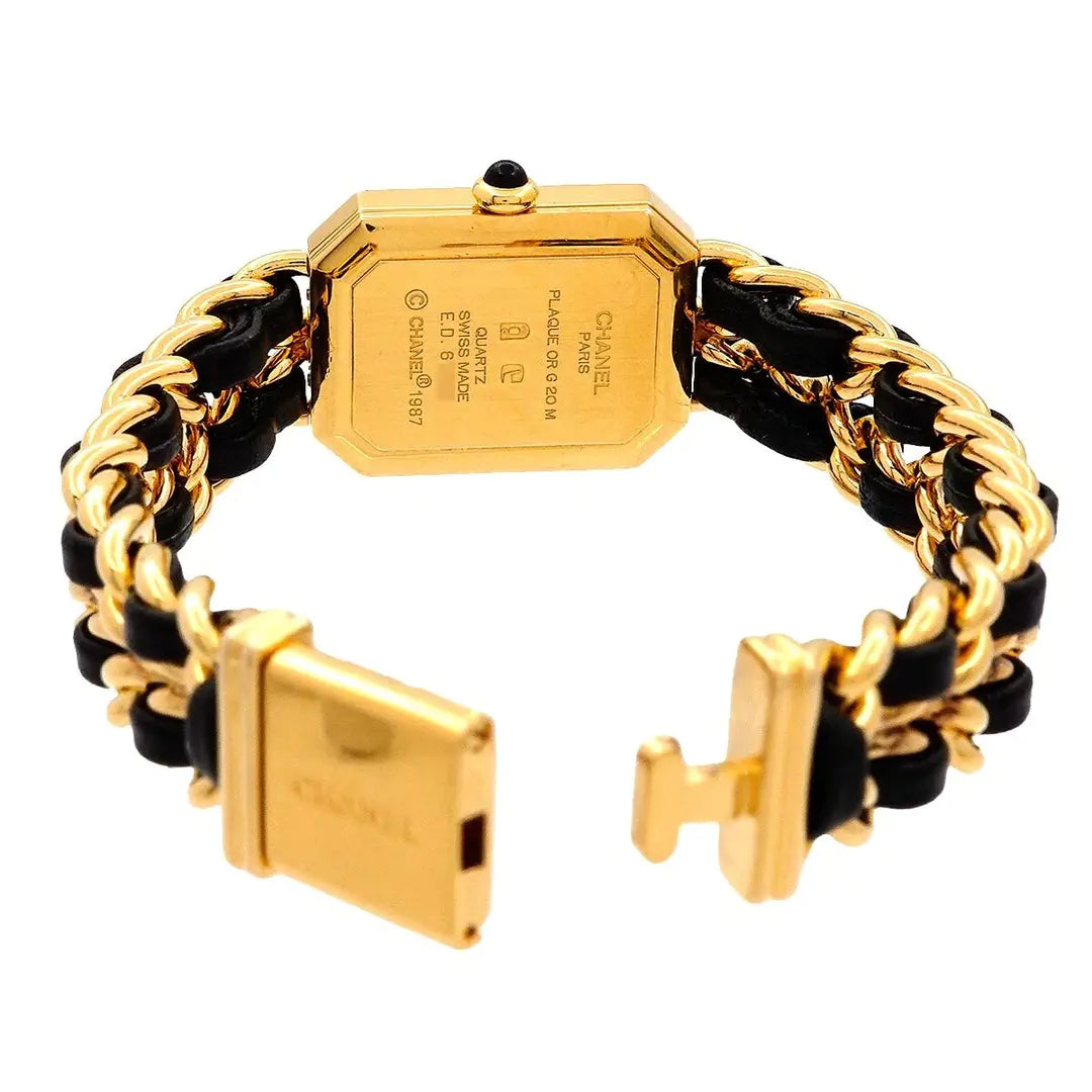 CHANEL Premiere Size L H0001 Vintage Quartz Black Dial Ladies Watch 90276527
