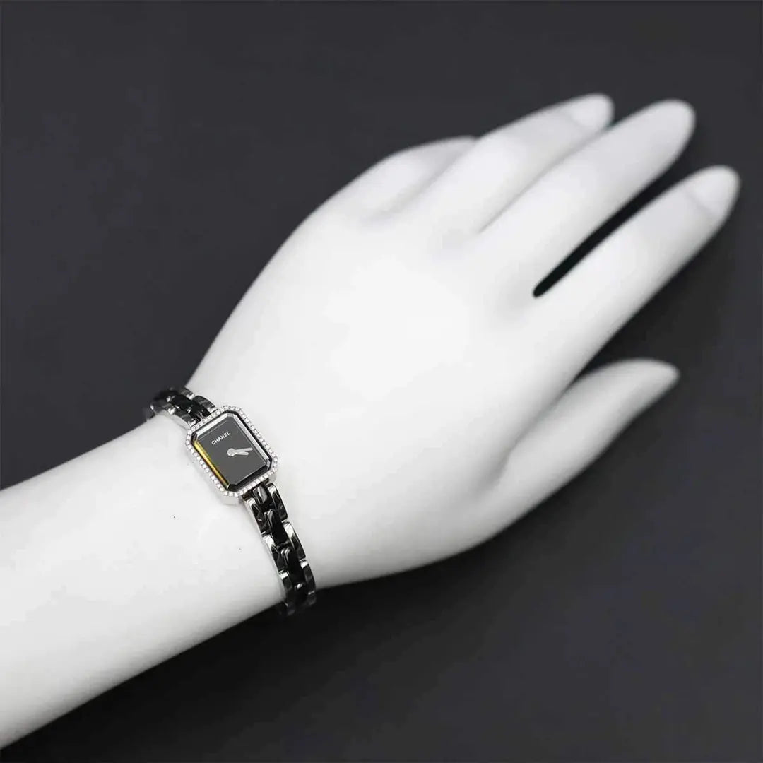 CHANEL Premiere H2163 Diamond Bezel Ceramic Quartz Black Dial Ladies 90275660