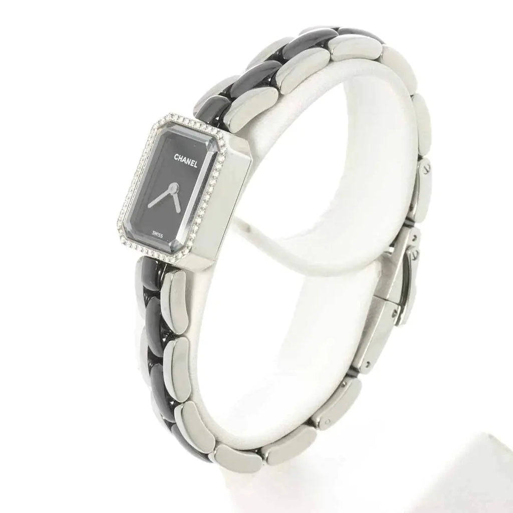 CHANEL Premiere H2163 Diamond Bezel Ceramic Quartz Black Dial Ladies 90275660