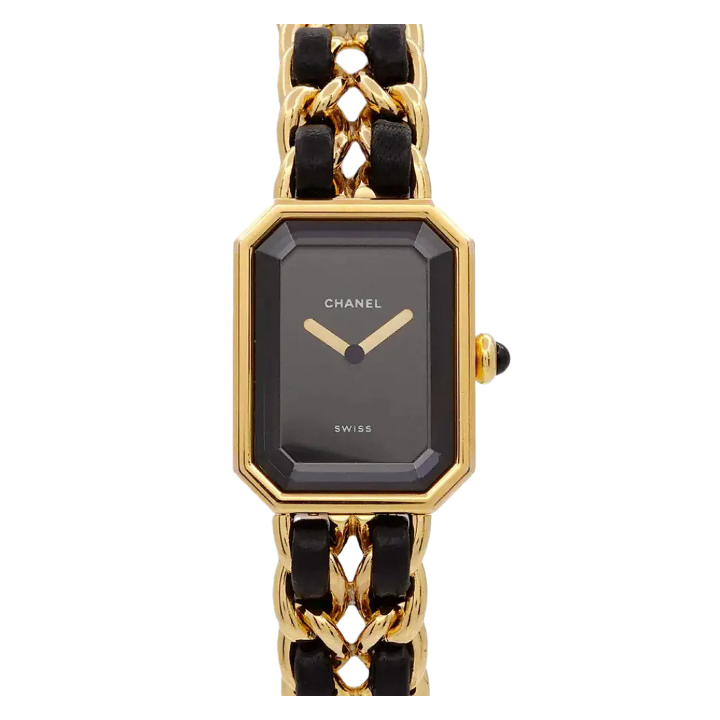 CHANEL Premiere Size L H0001 Vintage Quartz Black Dial Ladies Watch 90276527
