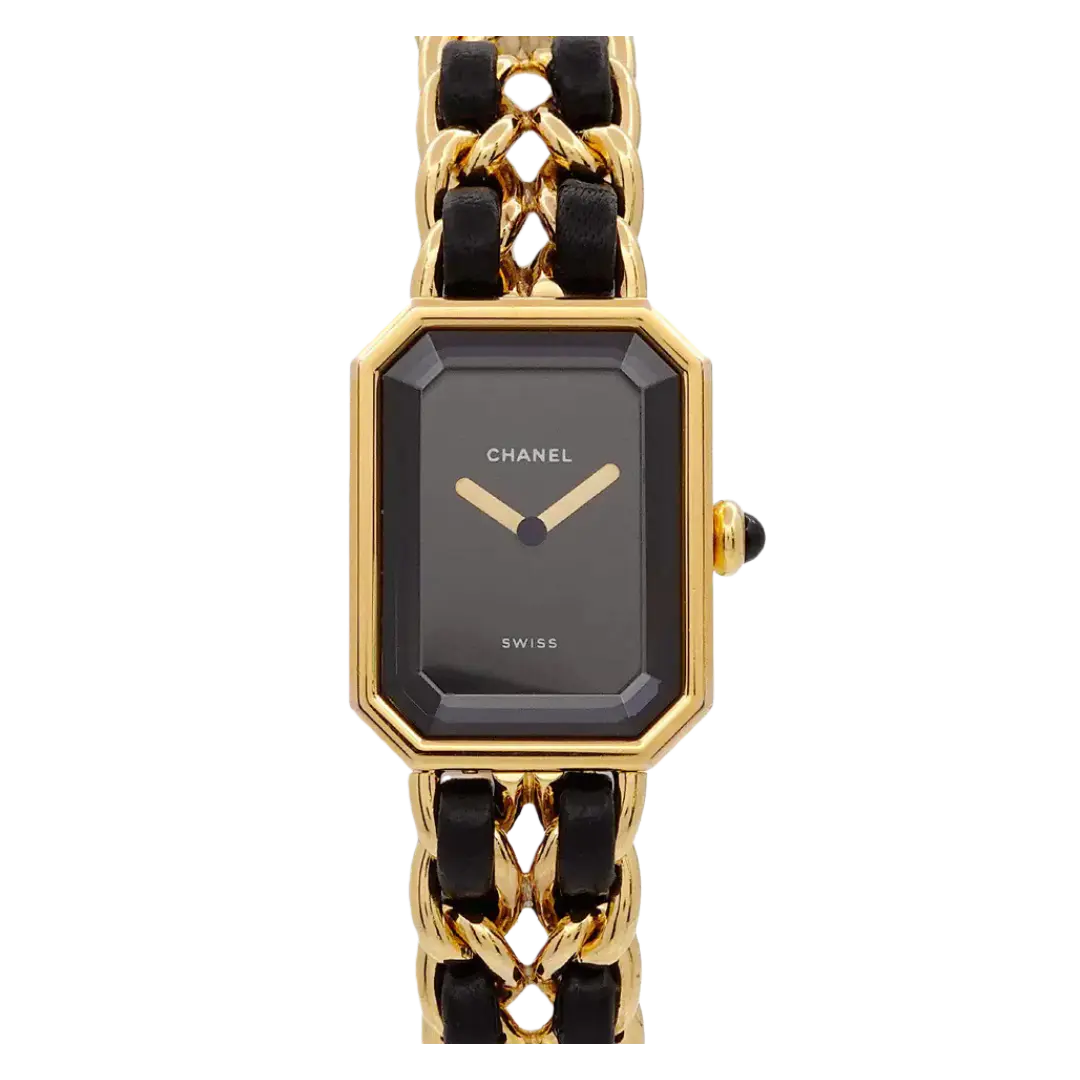 CHANEL Premiere Size L H0001 Vintage Quartz Black Dial Ladies Watch 90276527