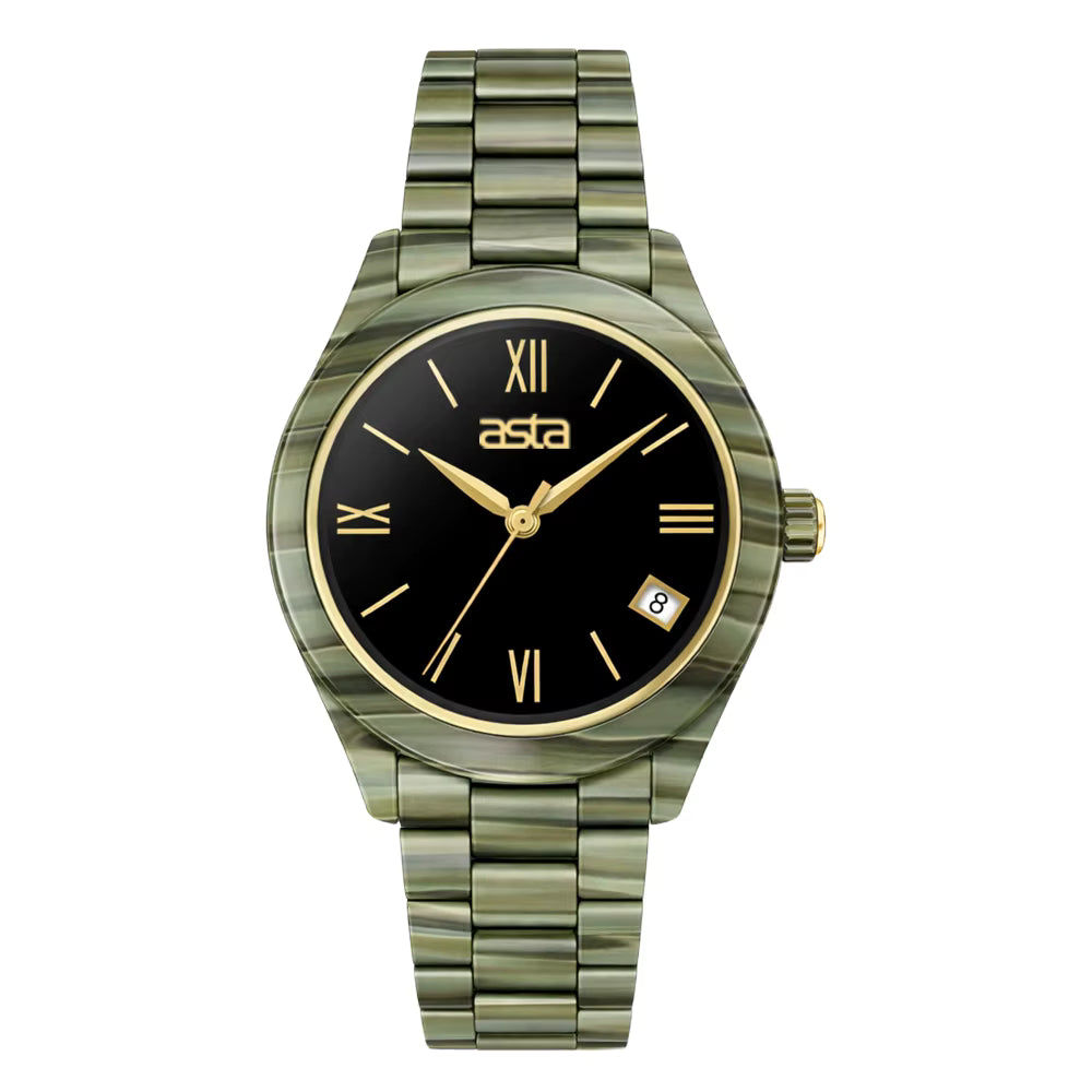 Asta Olive Rock Phantom Acetate Watch