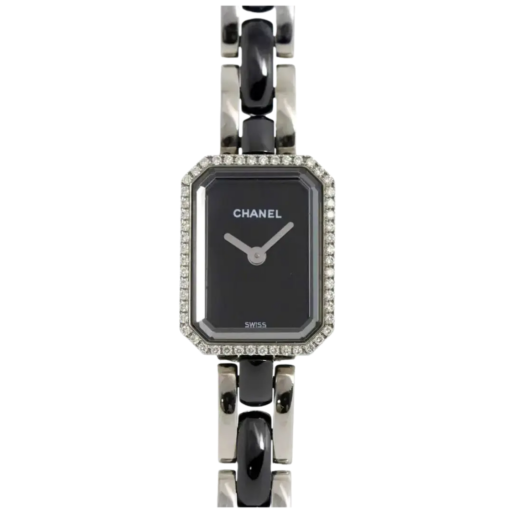 CHANEL Premiere H2163 Diamond Bezel Ceramic Quartz Black Dial Ladies 90275660