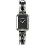 CHANEL Premiere H2163 Diamond Bezel Ceramic Quartz Black Dial Ladies 90275660