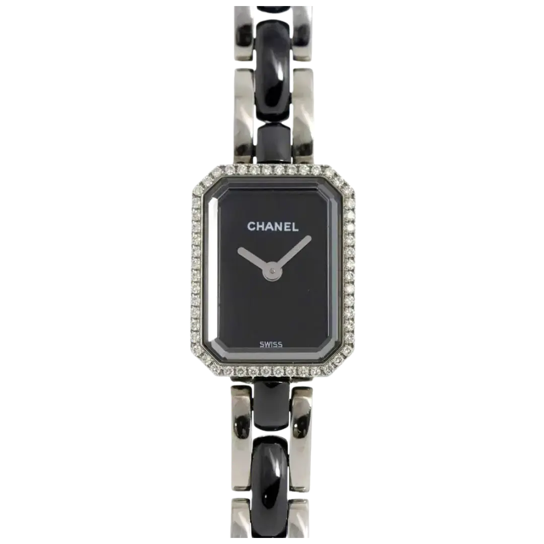 CHANEL Premiere H2163 Diamond Bezel Ceramic Quartz Black Dial Ladies 90275660